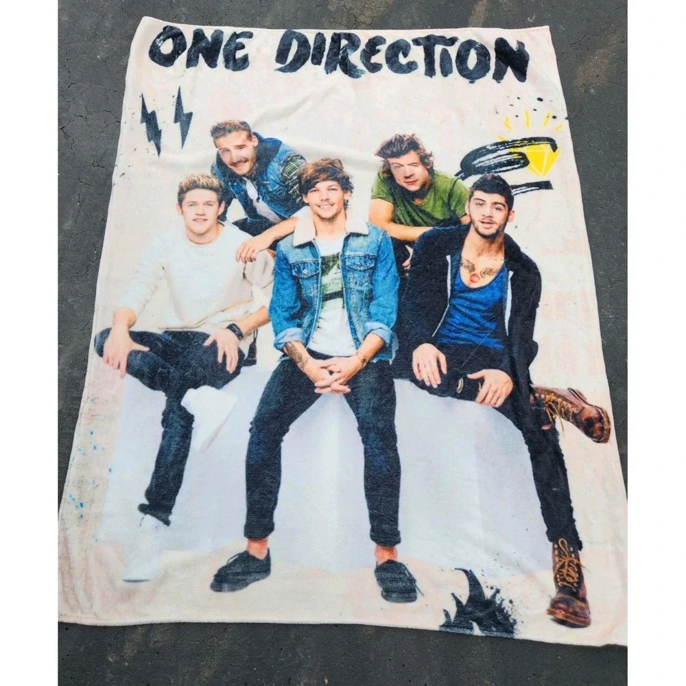 One Direction Throw blanket Photo Print size 46 x 58 Band Album Musical Group‎
